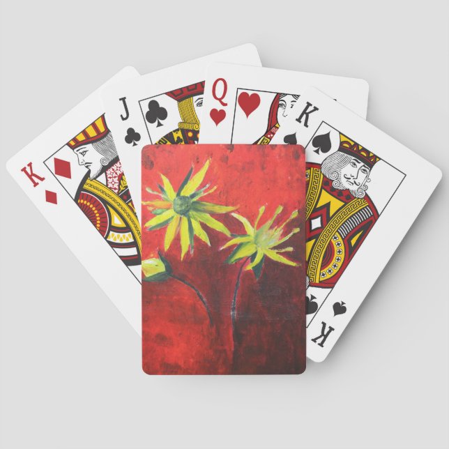 Blume Art Malerei Classic Playing Cards Spielkarten (Rückseite)