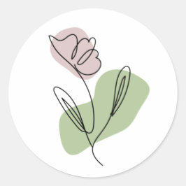 Blume Art Runder Aufkleber