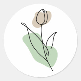 Blume Art Runder Aufkleber