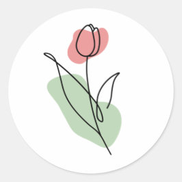 Blume Art Runder Aufkleber