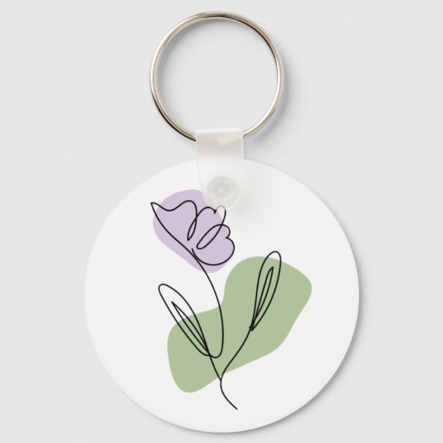 Blume Art Schlüsselanhänger (Vorderseite)