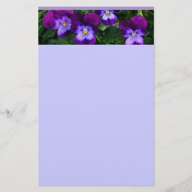Blume Art Violets Briefpapier (Vorderseite)