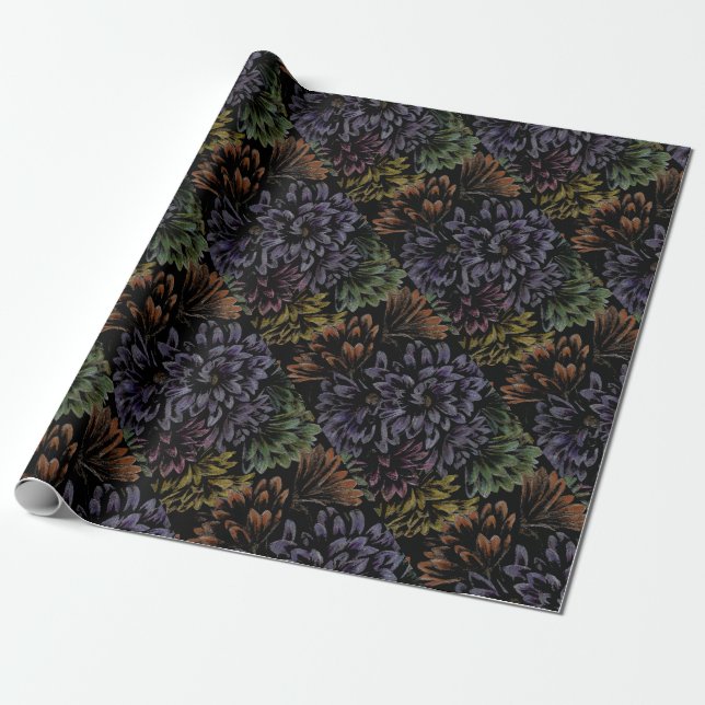 Blume Art Wrapping Paper Floral Art Geschenkverpac Geschenkpapier (Ungerollt)
