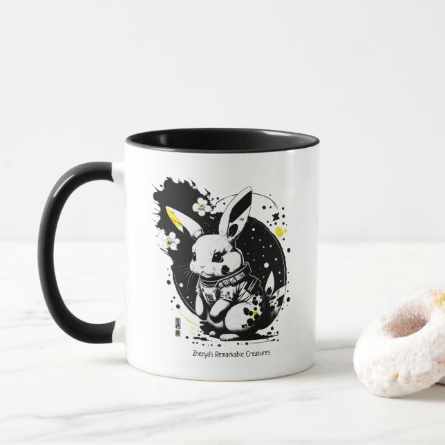 Blume Astronaut - Tasse (Mit Donut)