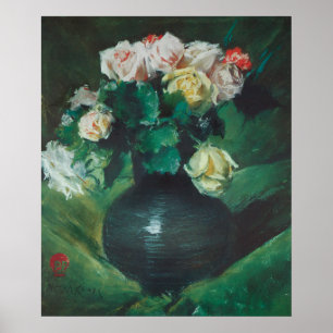 Blume (auch Rose genannt) von William Merritt Chas Poster