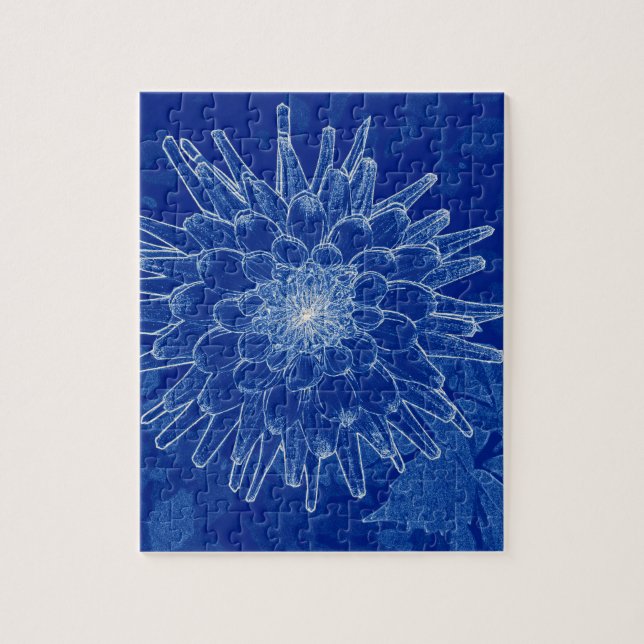 Blume auf blau (Vertikal)