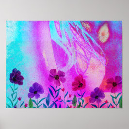 Blume auf der Brust Poster