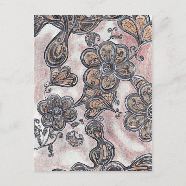 Blume auf der Postkarte der Mars (Vorderseite)