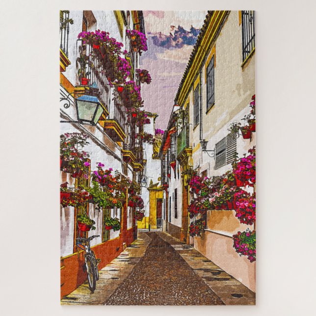Blume auf der Straße. Córdoba, Andalusien, Spanien (Vertikal)