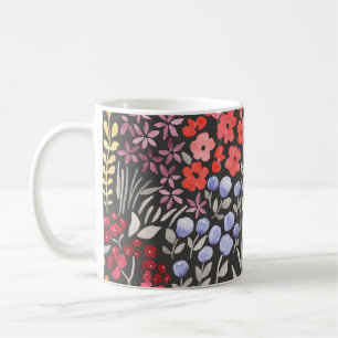 Blume auf der Weide: Aquarellblume nahtlos Kaffeetasse