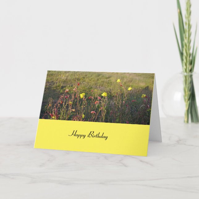 Blume auf der Wiese Geburtstagkarte Karte (Vorderseite)