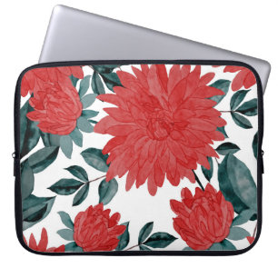 Blume auf der Wiese: Vintage Wasserfarbe nahtlos Laptopschutzhülle
