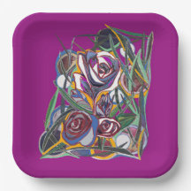 Blume auf lila Hintergrund