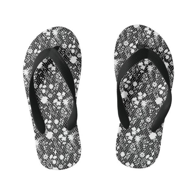 Blume auf net 01.bx4 Black BG Kinderbadesandalen (Fußbett)