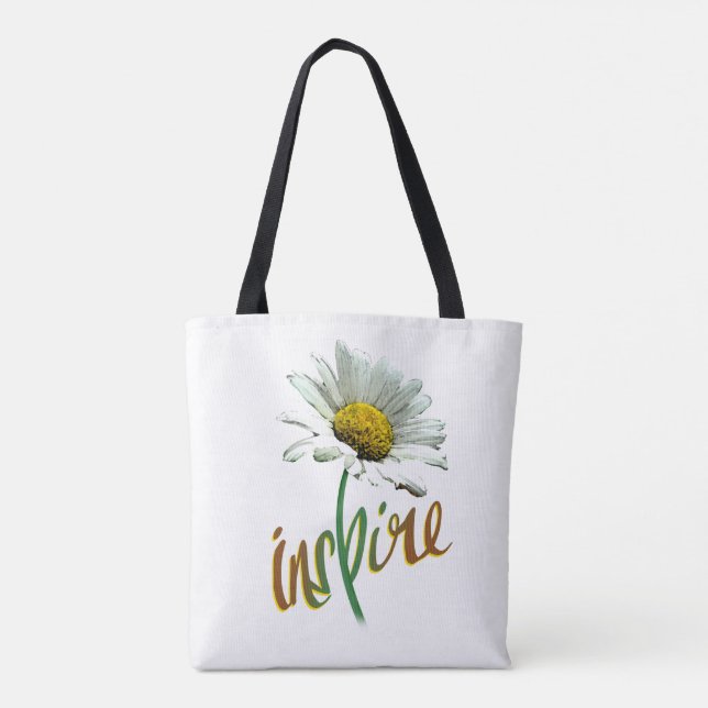 Blume auf Taschentasche Tasche (Rückseite)