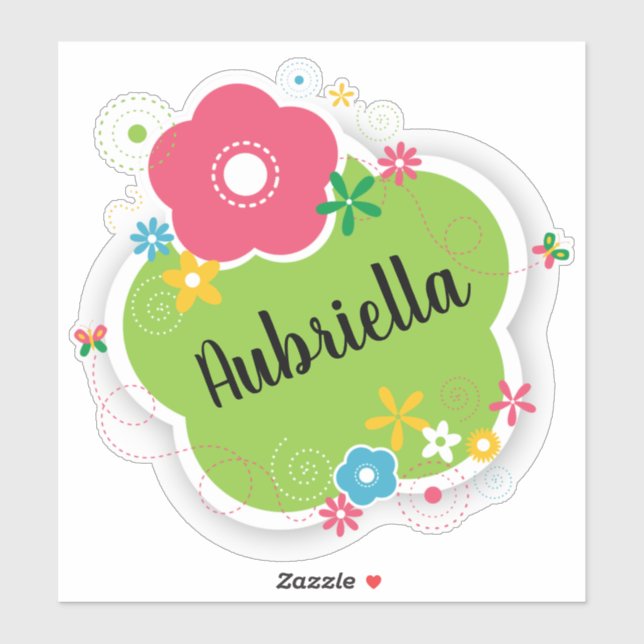 Blume Aufkleber (Blatt)