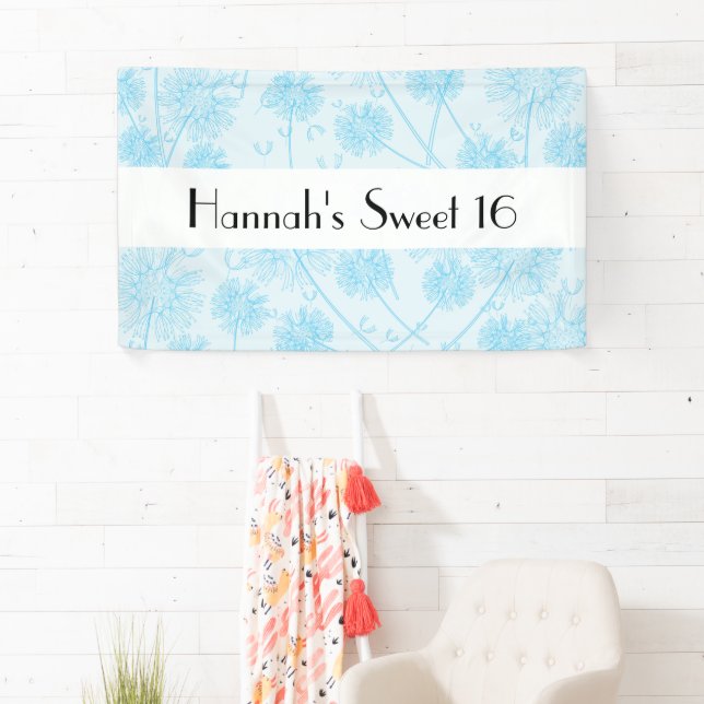 Blume aus blauem Lüstern, Blumensüß 16 Banner (Insitu)