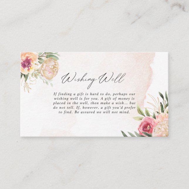 Blume aus dem Peony and Gold Foil, die gut wollen Begleitkarte (Vorderseite)
