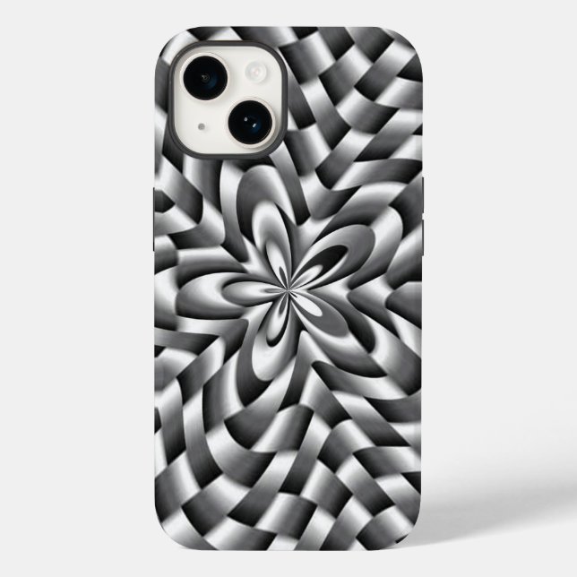 Blume aus Edelstahl Case-Mate iPhone 14 Hülle (Rückseite)