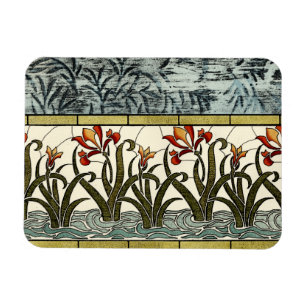 Blume aus festem Glas an der Grenze zu Tan Magnet