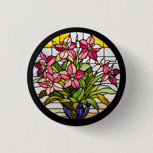 Blume aus festem Glas Button