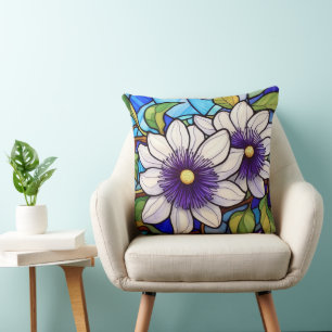 Blume aus gegartem Glas likoi Kissen