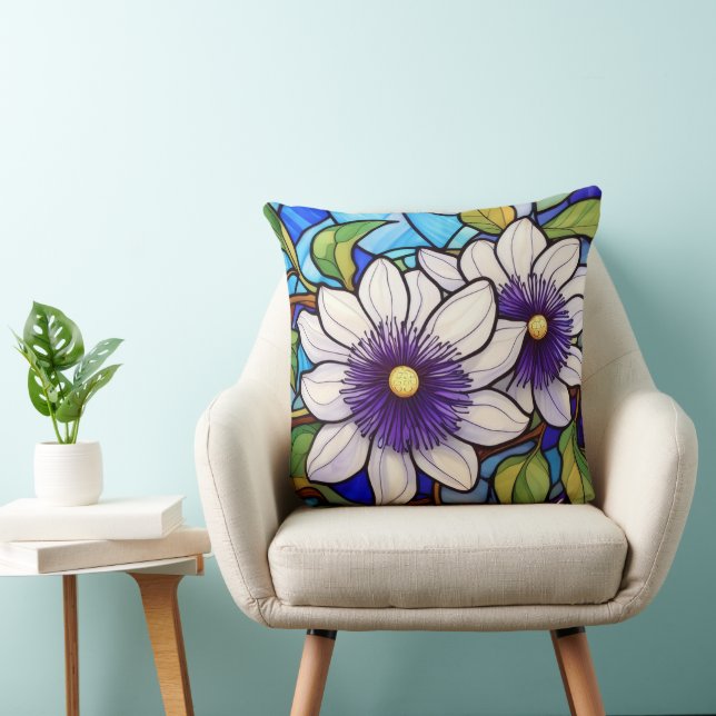 Blume aus gegartem Glas likoi Kissen (Stuhl )