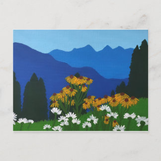 Blume aus Gelb und Weiß Postkarte