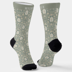 Blume aus gelbem Olive Green Floral Gelb Socken