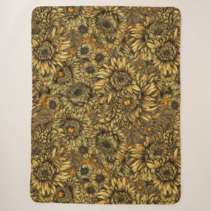 Blume aus gelber Chrysanthemen und Orangenkäfer Sherpadecke