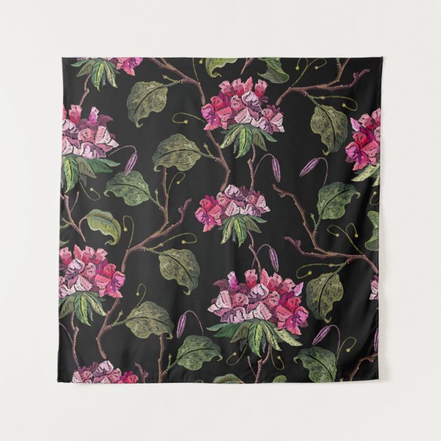 Blume aus Ggeran-Stickereien nahtlos Wandteppich (Vorderseite)