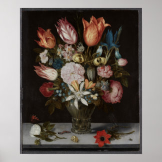 Blume aus Glas, 1606 Ambrosius Bosschaert Poster