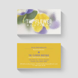 Blume aus Glas Florist Gelbe Visitenkarte