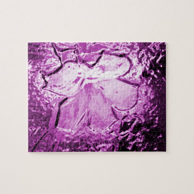 Blume aus Glas Lila (Horizontal)