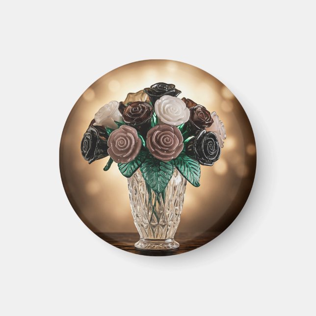 Blume aus Glas Magnet (Vorne)