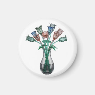 Blume aus Glas Magnet