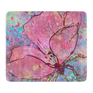 Blume aus Glas Schneidebrett