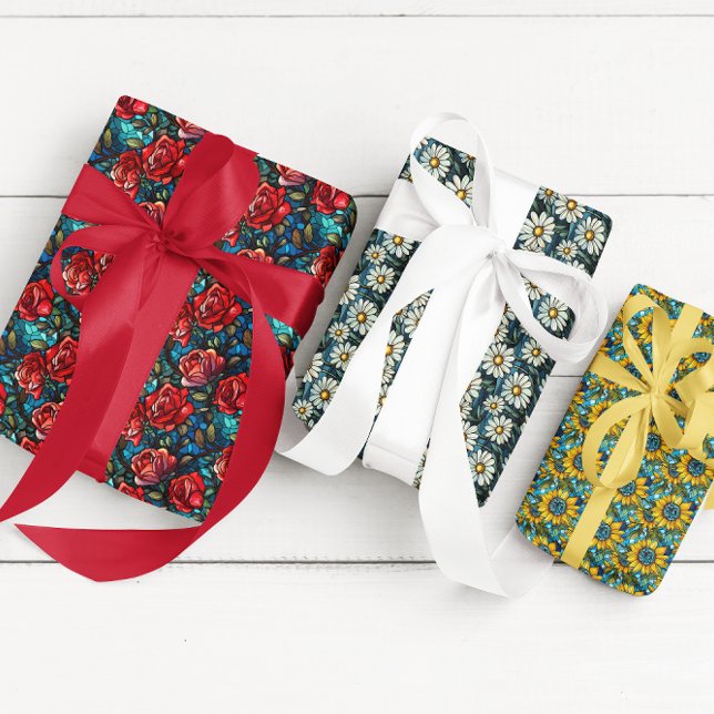 Blume aus Hartglas Geschenkpapier Set (Von Creator hochgeladen)