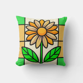 Blume aus Hartglas Kissen
