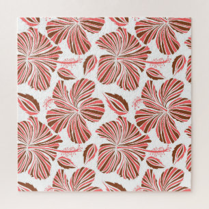 Blume aus hawaiianischem Hibiskus: brauner tropisc