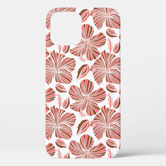 Blume aus hawaiianischem Hibiskus: brauner tropisc Case-Mate iPhone Hülle (Rückseite)
