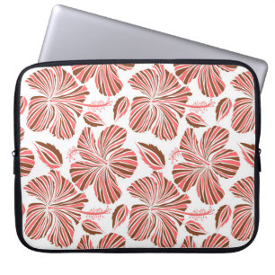 Blume aus hawaiianischem Hibiskus: brauner tropisc Laptopschutzhülle