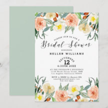 Blume aus hellpfirsichfarbenem und weißem Garten