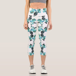 Blume aus Meerglas und Bänder Capri Leggings