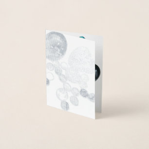 Blume aus Meerglas und Bänder Folienkarte