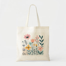 Blume aus niedlichem Cartoon Wasserfarbene Blumenh Tragetasche