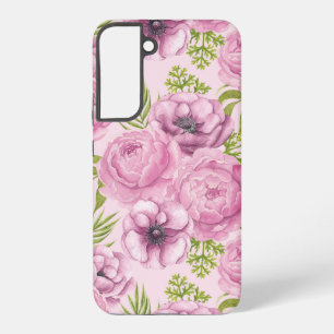 Blume aus Peony und Anemone Samsung Galaxy Hülle
