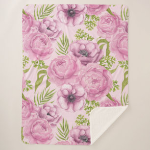 Blume aus Peony und Anemone Sherpadecke