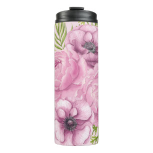Blume aus Peony und Anemone Thermosbecher