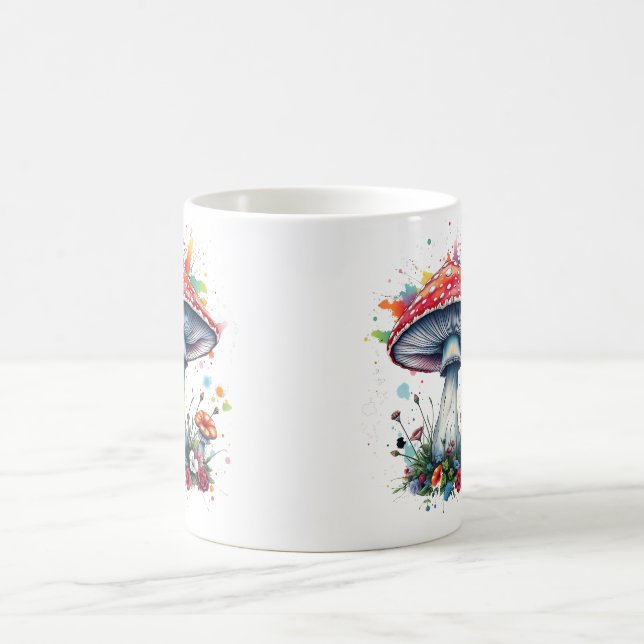 Blume aus Pilzen Kaffeetasse (Mittel)